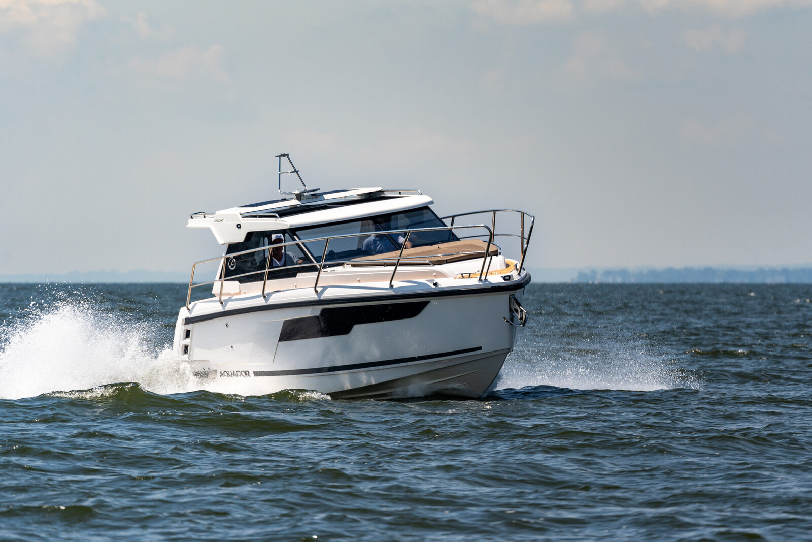 Aquador 250 HT running across open water