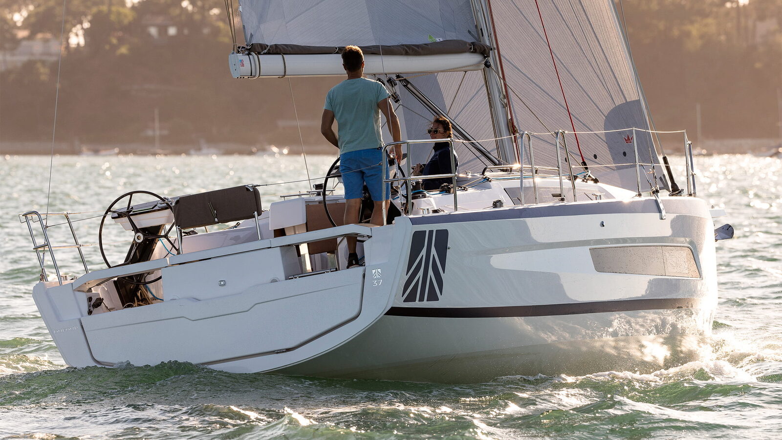 Dufour 37 cockpit and deck — representative photo