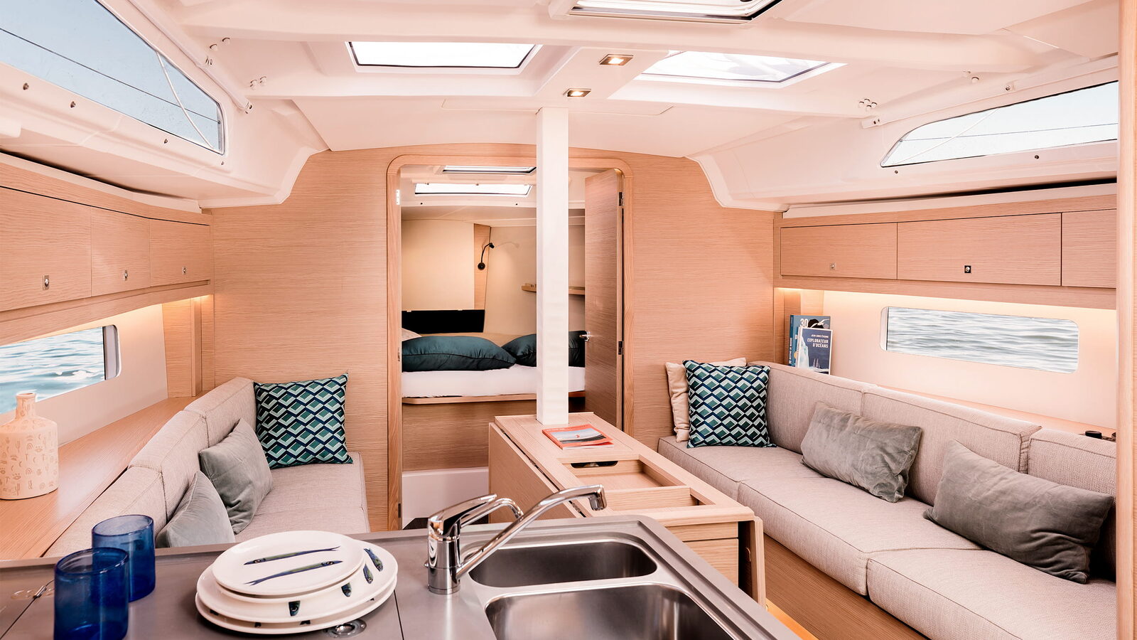 Dufour 37 interior — representative photo