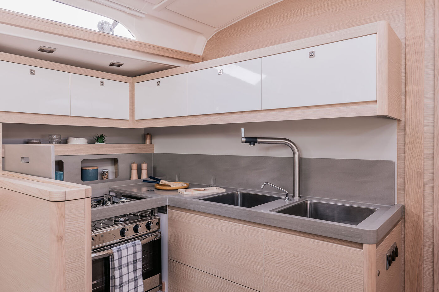 Dufour 470 galley, builder photo