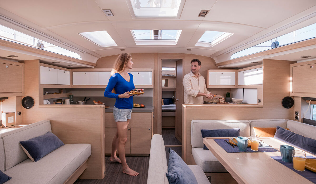 Dufour 470 interior, builder photo