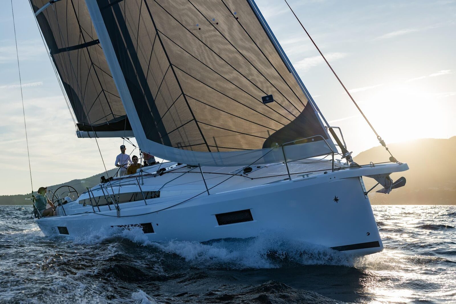 Jeanneau Sun Odyssey 415 cockpit and deck — representative photo